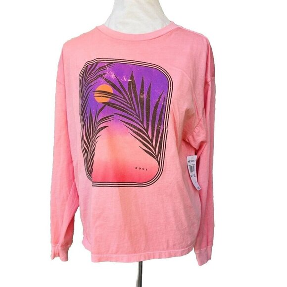 ROXY Women's Pink Sunset Photo Long Sleeve Shirt Size Small - Picture 5 of 6